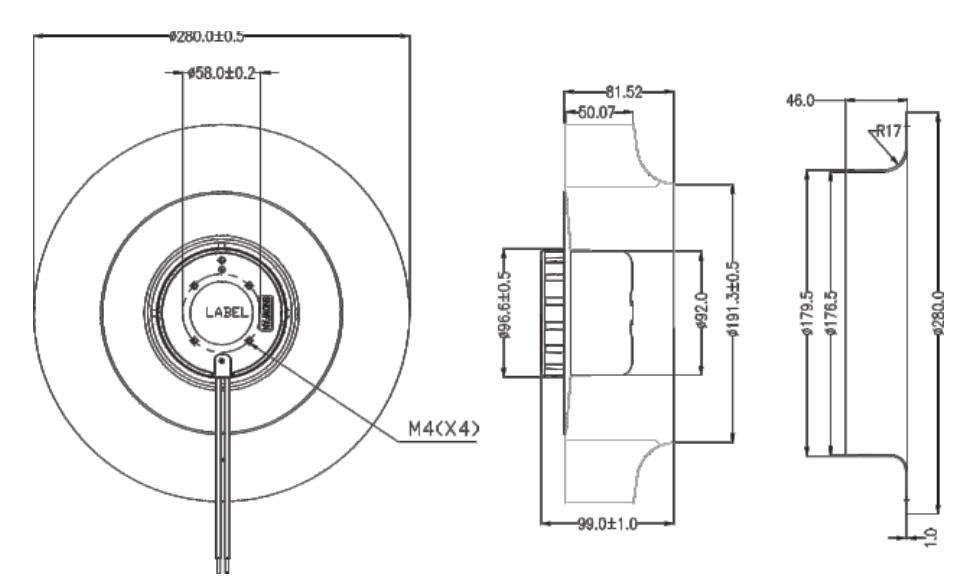 Aluminum Alloy DC 24V 48V BLDC 0~10V PWM DC centrifugal blower fan impeller radial blower(图1)