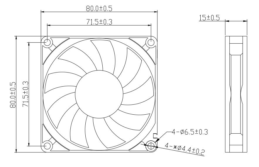 Brushless DC Heatsink Fan 5V 12V 24V Axial Flow Cooling fan 80*80*15mm(图2)
