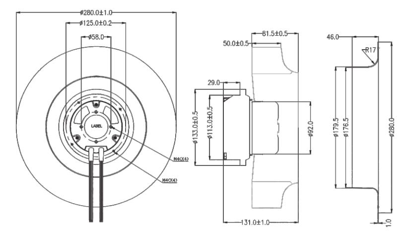 Aluminum Alloy PWM EC centrifugal blower fan impeller radial blower(图2)
