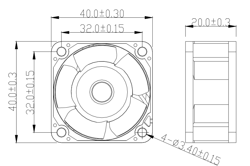 cooling fan 4020 5v 12v dc fan  (图2)