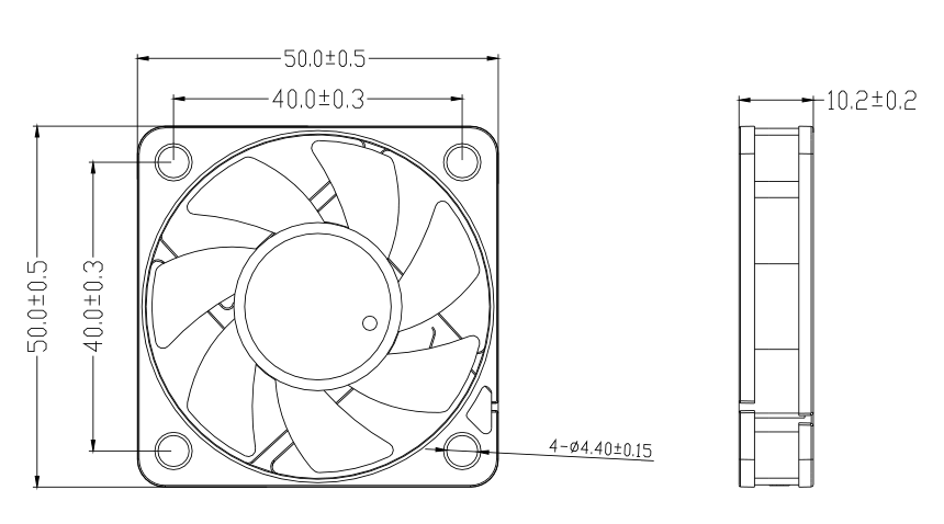 12V 5010 DC cooling fan (图2)