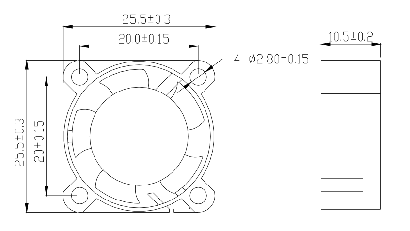 Small fan 2510 cooling fan  (图2)