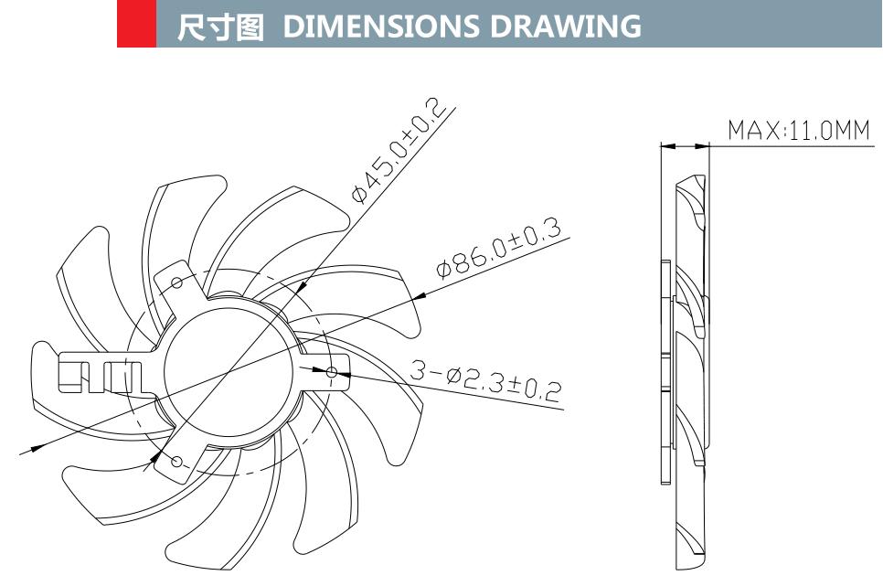 DC 5V 12V 24V 9010mm Frameless Axial Cooling Fan(图1)